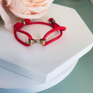 Henri Bendel Leather And Logo Silde Bracelet